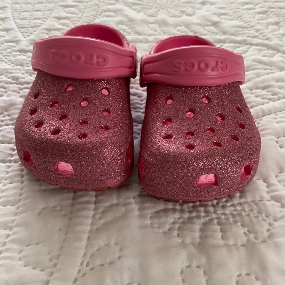 Pink Sparkle Crocs!